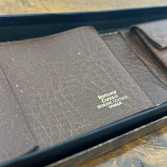 Vintage Leather Wallet and Key Holder Money Cash Cards Pocket Mens Canada NWOT - Picture 2 of 8